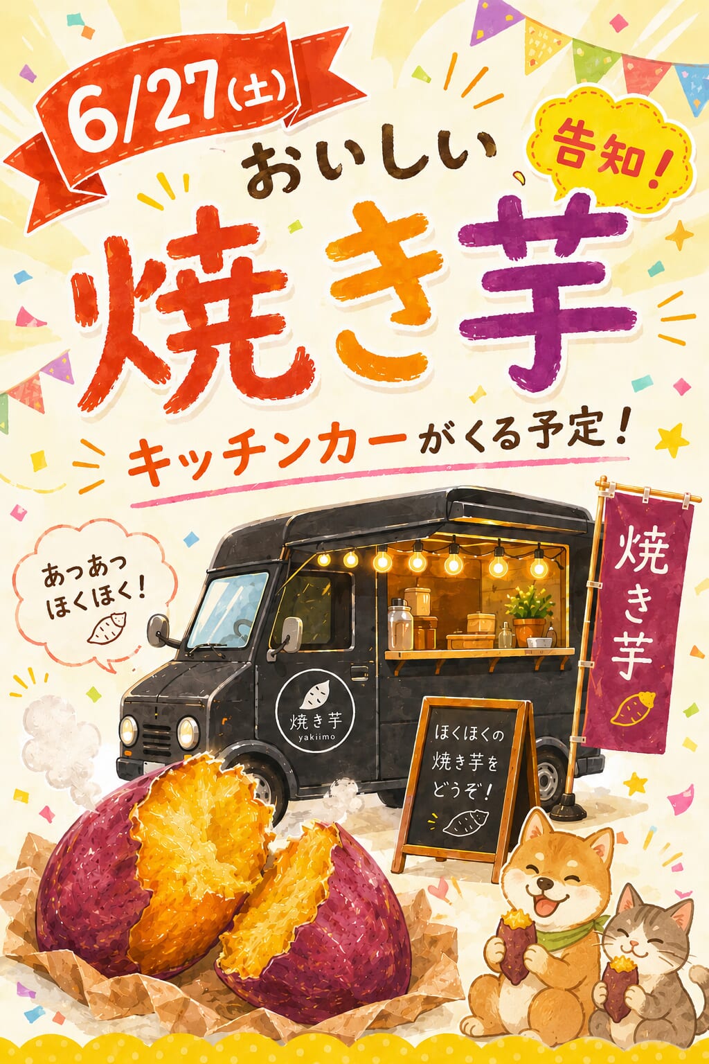 PD House YAO に焼芋キッチンカーがくるーーー！